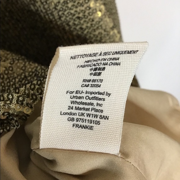 Saylor Urban Outfitters Gold Sequin Frankie Dress - Picture 8 of 8